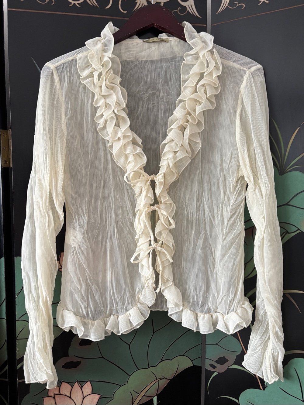 Y2K ruffled blouse